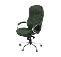Кресло АКЛАС Валенсия Soft CH MB Зеленый Кожа Lux LC-green (86862)
