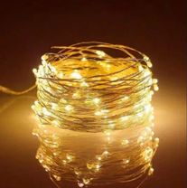 Светодиодная гирлянда Роса 3 метра на батарейках (gold)