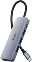 Адаптер HUB WIWU Alpha 541BC Type-C to 3xUSB+USB3.0+PD 100W