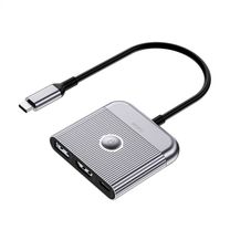 Адаптер WIWU [Wi-HB002] Docking Station 3in1 USB-C to USB3.0+HDMI+USB-C (Grey)