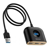 Хаб Baseus Square Round USB to USB 3.0 + 3USB 2.0 (1m) (black) (CAHUB-AY01) Хаб Baseus Square Round USB to USB 3.0 + 3USB 2.0 (1m) (black) (CAHUB-AY01)