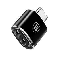 Адаптер Baseus USB Female To Type-C Male Adapter Converter Black (CATOTG-01)