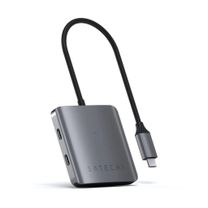 Мультипортовий адаптер Satechi Aluminum Type-C 4-Port Hub Space Gray (ST-UC4PHM)