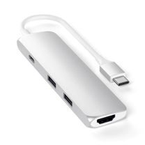 Мультипортовый адаптер Satechi Aluminum Type-C Slim Multi-Port Adapter 4K Silver (ST-CMAS)
