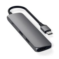 Мультипортовый адаптер Satechi Aluminum Type-C Slim Multi-Port Adapter 4K Space Gray (ST-CMAM)