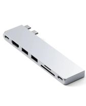 Мультипортовый адаптер Satechi Aluminum USB-C Pro Hub Slim Adapter Silver (ST-HUCPHSS)
