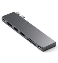 Мультипортовый адаптер Satechi Aluminum USB-C Pro Hub Slim Adapter Space Gray (ST-HUCPHSM)