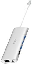 Переходник HUB WIWU Alpha 11 in 1 Type C 3*USB, HDMI, VGA, Type c, RJ45, 3.5 mm, SD, micro SD