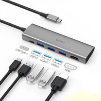 Перехідник HUB WIWU Alpha 12in1 USB-C to USB-C+3xUSB3.0+3xUSB2.0+SD/Micro SD+HDMI+RJ45+3.5mm