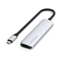 Адаптер Satechi 4-in-1 USB-C Slim Multiport Adapter 4K Silver (ST-P4SS) Адаптер Satechi 4-in-1 USB-C Slim Multiport Adapter 4K Silver (ST-P4SS)