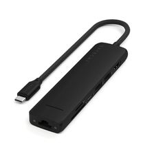 Мультипортовый адаптер Satechi 7-in-1 USB-C Slim Multiport 4K with Ethernet Black (ST-P7SK)