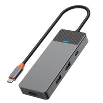 Адаптер HUB WIWU [A721HD] Linker 7in1 USB-C to USB-C+2xUSB3.1+HDMI+SD/MicroSD+PD 100W