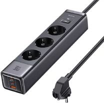 Сетевой фильтр Mcdodo [CH-0620] GaN Surge Protection Power Strip 3x220V+USB+2xUSB-C 30W EU Plug (Black)