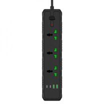 Сетевой фильтр T25-QC (3 розетки + 2 USB + 2 Type-C) 2м black
