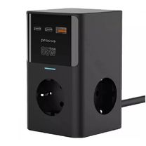 Мережевий фільтр Proove Power Cube 65W (3xAC + 2xType-C + 1xUSB) 1.5m (black) (PSPC36801201)