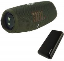 Акустическая система JBL Charge 5 Green + Griffin 20000 mAh (JBLCHARGE5GRNPB)