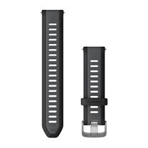 Ремешок для смарт часов Garmin 20mm two-color textured Silicone Quick Release Series (Black border + Dark gray)