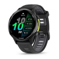 Смарт-годинник Garmin Forerunner 970 Black Carbon Gray DLC Titanium with Black/Translucent Whitestone Silicone with Slate Buckle (010-02969-60) (UA)