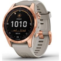 Смарт-часы Garmin Fenix 7S Solar Rose Gold with Light Sand Band (010-02539-10/11)