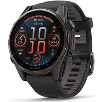 Смарт-часы Garmin Fenix 8 43mm AMOLED Sapphire Carbon Gray DLC Tit. w. Black/Pebble Gray S. Band (010-02903-20/21)