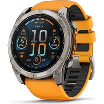 Смарт-годинник Garmin fenix 8 AMOLED 51 mm Sapphire, Titanium with Spark Orange/Graphite Silicone Band (010-02905-10/11)