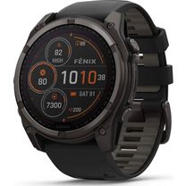 Смарт-часы Garmin Fenix 8 51mm Solar Sapphire Carbon Grey DLC Titanium with Black/Pebble Grey Silicone Band (010-02907-10/11/70)