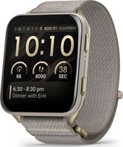 Смарт-часы Garmin Venu X1 Soft Gold with Titanium Caseback and French Gray Nylon Band (010-02980-33/08)