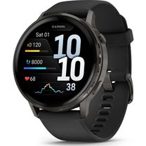 Смарт-годинник Garmin Venu 4 45 mm Slate with Black Silicone Band (010-03014-00/40)