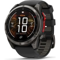 Смарт-годинник Garmin Fenix 8 Pro 51 mm MicroLED Sapphire - Carbon Gray DLC Titanium with Black/Pebble Gray Silicone Band (010-03380-00/01/05)