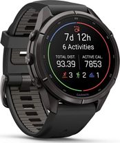 Смарт-часы Garmin Fenix 9 Pro 43mm Carbon Gray DLC Titanium with Black/Pebble Gray Silicone Band (010-04335-15/16)