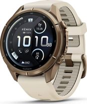 Смарт-часы Garmin Fenix 9 Pro inReach 43mm Autumn Gold Titanium with Cream/French Gray Silicone Band (010-04335-20/21)