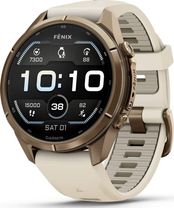 Смарт-годинник Garmin Fenix 9 Pro 43mm Autumn Gold Titanium with Cream/French Gray Silicone Band (010-04335-25/26)