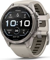 Смарт-часы Garmin Fenix 9 Pro 43mm Titanium with Fog Gray/Dark Sandstone Silicone Band (010-04335-85/86)