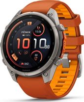 Смарт-часы Garmin Fenix 9 Pro inReach 47mm Titanium with Autumn Orange/Spark Orange Silicone Band (010-04336-00/01)