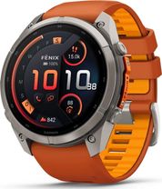 Смарт-часы Garmin Fenix 9 Pro inReach 51mm Titanium with Autumn Orange/Spark Orange Silicone Band (010-04337-00/01)