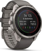 Смарт-часы Garmin Fenix 9 Pro Solar 47mm Titanium with Pebble Gray/Silver Gray Silicone Band (010-04338-05/06)