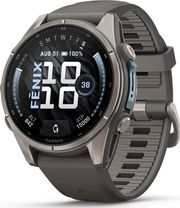 Смарт-часы Garmin Fenix 9 43mm Titanium with Pebble Gray Silicone Band (010-04761-10/11)