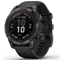 Смарт-часы Garmin Fenix 7 Pro Sapphire Solar Carbon G. DLC Tit. with Black Band (010-02777-10/11/54)