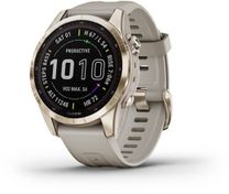 Смарт-часы Garmin Fenix 7S Sapphire Solar C. Gold Titanium w. Light Sand Band (010-02539-20/21)