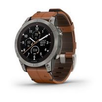 Смарт-годинник Garmin Fenix 7 Pro Sapphire Solar Titanium with Chestnut L. Band (010-02777-30)