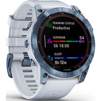 Смарт-годинник Garmin Fenix 7X Sapphire Solar M. Blue DLC Titanium w. Whitestone Band (010-02541-14/15)