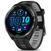 Смарт-годинник Garmin Forerunner 965 Carbon Gray DLC Titanium Bezel with Black Case and Black/Powder Gray Silicone Band (010-02809-00/10/80) (UA)