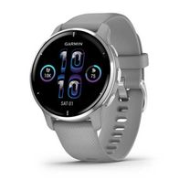 Смарт-часы Garmin Venu 2 Plus Silver S. Steel Bezel with Powder Case and Silicone Band (010-02496-00/10)