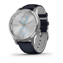 Смарт-годинник Garmin vivomove Luxe Silver-Blue Leather (010-02241-20)