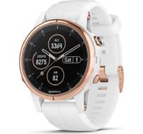 Спортивные часы Garmin Fenix 5S Plus Sapphire Rose Gold-tone with Carrara White Band (010-01987-06)