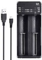 Зарядное устройство Battery charger for 2 LED Black (ECDQ-I201)