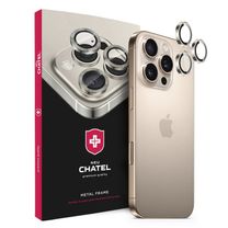 Лінза на камеру +NEU Chatel Metal Frame Lens Protector Glass for iPhone 17 Pro/17 Pro Max Natural