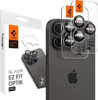 Захисне скло для камери Spigen iPhone 16 Pro/16 Max/15 Pro/15 Max - EZFit Optik Pro L-Series 2шт (AGL05217)