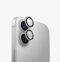 Лінза на камеру +NEU Chatel Metal Frame Lens Protector Glass for iPhone 16 /16 Plus Silver