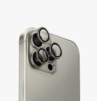 Лінза на камеру +NEU Chatel Metal Frame Lens Protector Glass for iPhone 16 Pro/16 Pro Max Natural Gery